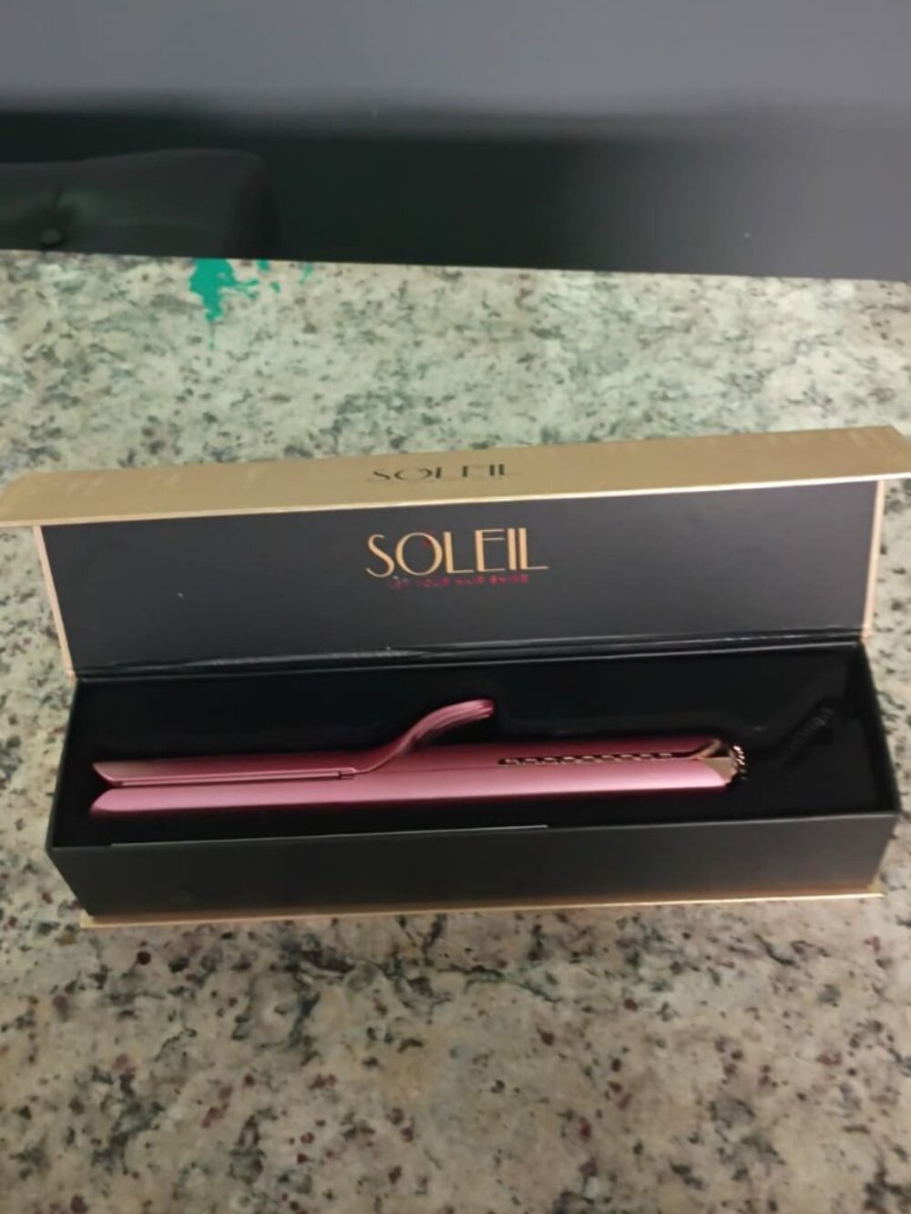 SOLEIL IR INFRARED AIR GLIDER - CURLS & STRAIGHTENS HAIR- ROSE-GOLD- NEW- SEALED